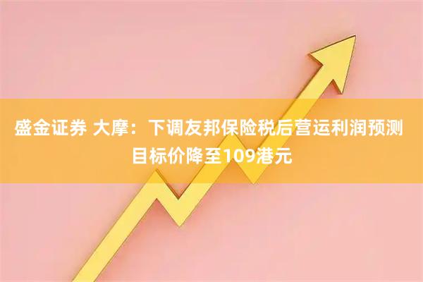 盛金证券 大摩：下调友邦保险税后营运利润预测 目标价降至109港元