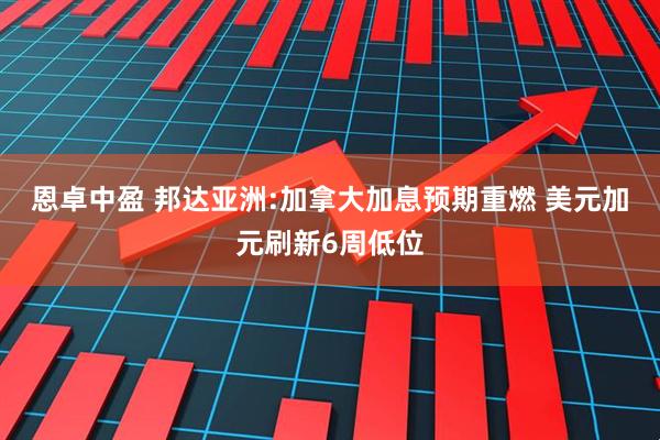 恩卓中盈 邦达亚洲:加拿大加息预期重燃 美元加元刷新6周低位