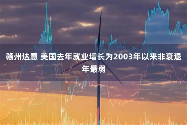 赣州达慧 美国去年就业增长为2003年以来非衰退年最弱