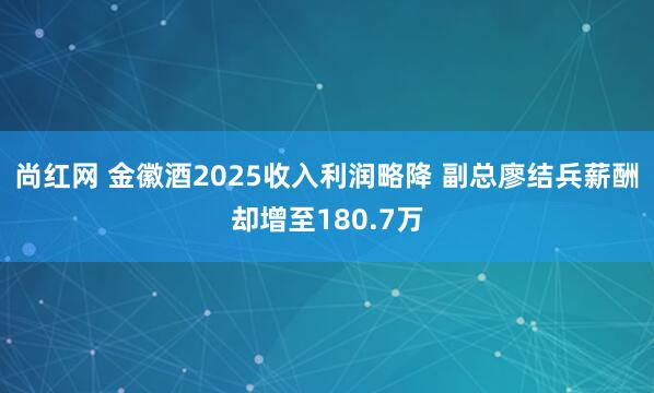 尚红网 金徽酒2025收入利润略降 副总廖结兵薪酬却增至180.7万
